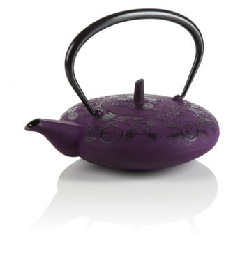 Purple Abundance Cast Iron Teapot